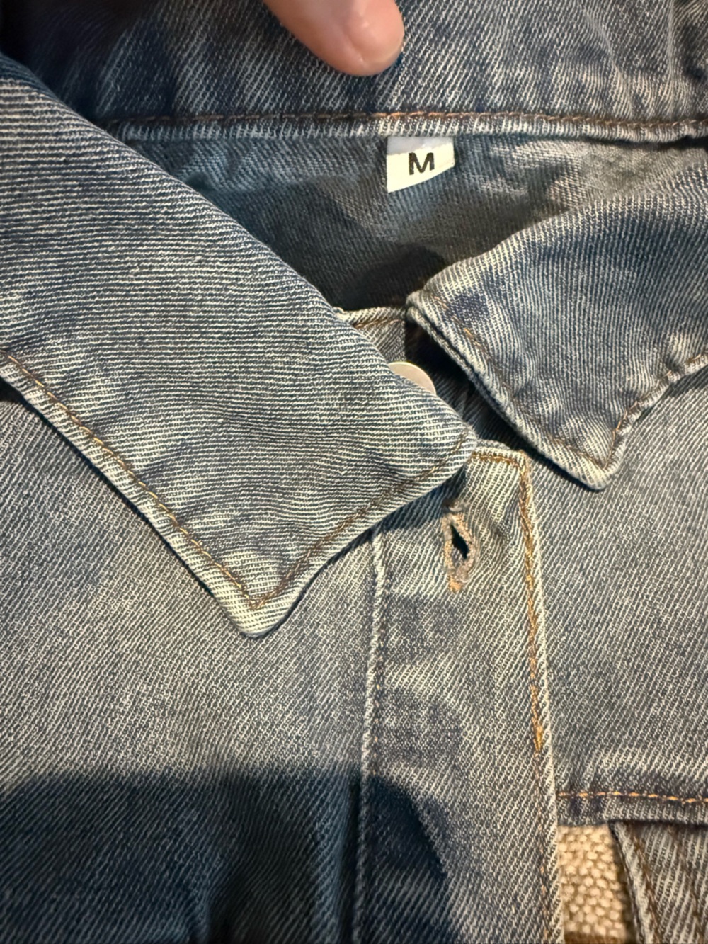 Southwestern Pattern Denim Jacket with Aztec Stripe - Picture 2 of 3